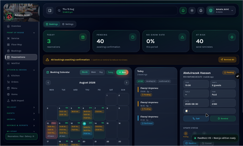 FoodHutz Partner Console