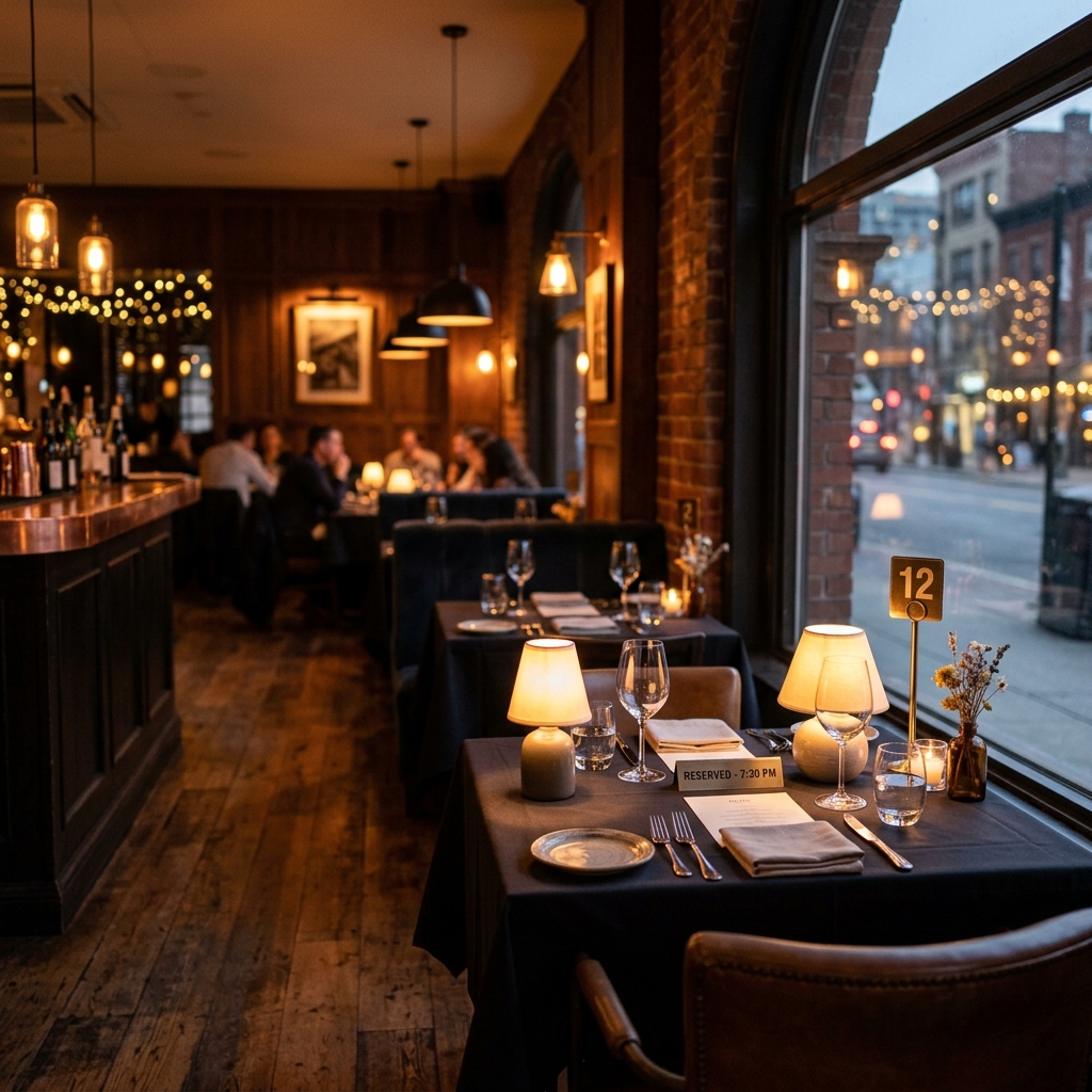 Cozy restaurant atmosphere